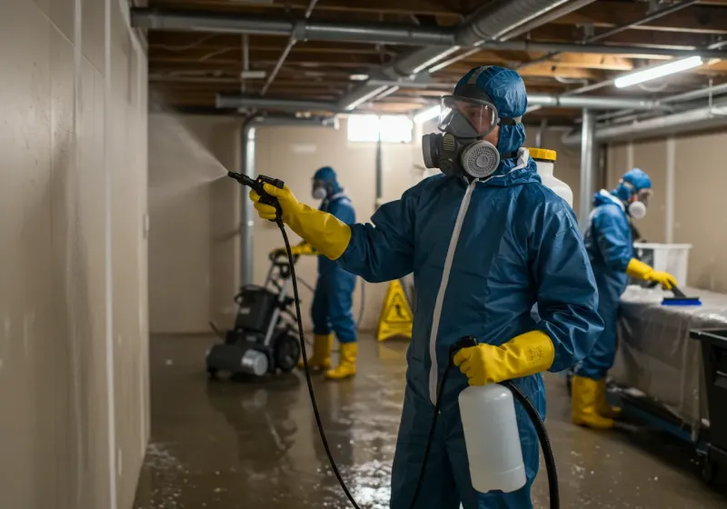 Basement Sanitization and Antimicrobial Treatment process in Beechwood Village, KY