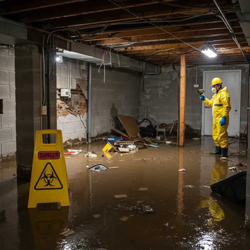 Flooded Basement Electrical Hazard in Beechwood Village, KY Property